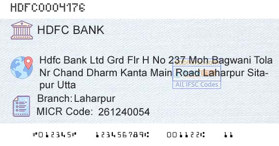 Hdfc Bank LaharpurBranch 
