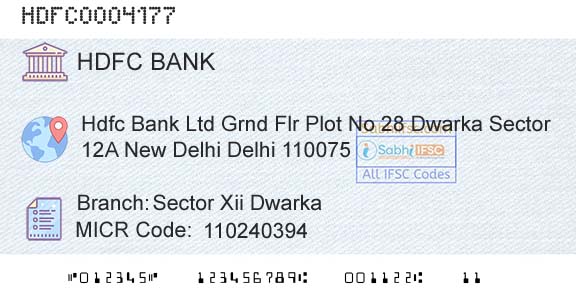 Hdfc Bank Sector Xii DwarkaBranch 