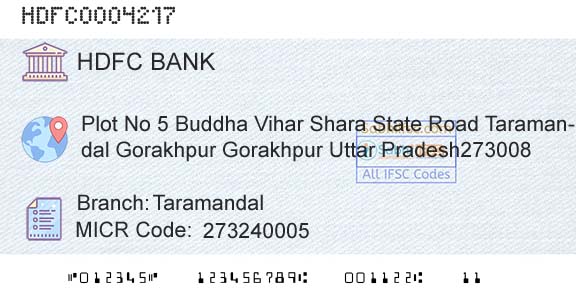 Hdfc Bank TaramandalBranch 