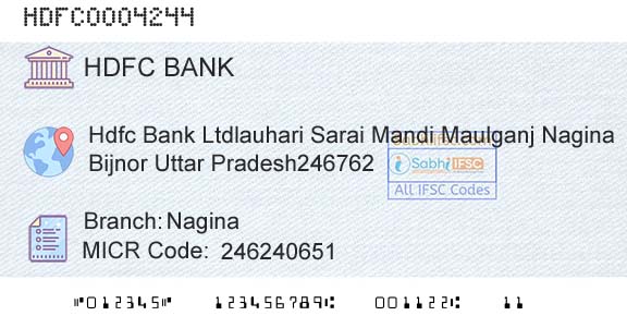 Hdfc Bank NaginaBranch 