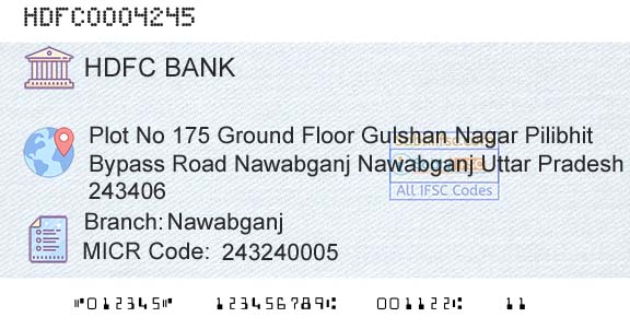 Hdfc Bank NawabganjBranch 