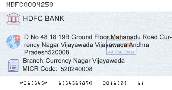 Hdfc Bank Currency Nagar VijayawadaBranch 