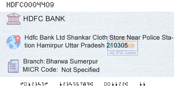 Hdfc Bank Bharwa SumerpurBranch 
