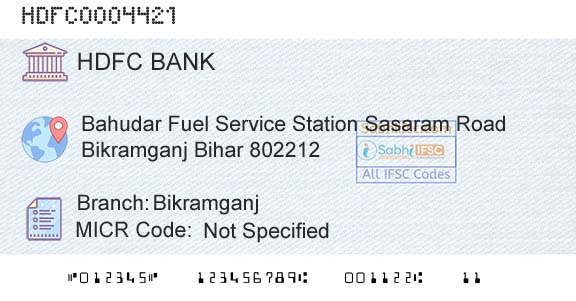 Hdfc Bank BikramganjBranch 