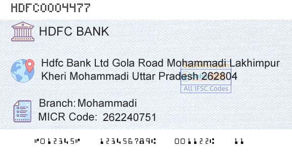 Hdfc Bank MohammadiBranch 