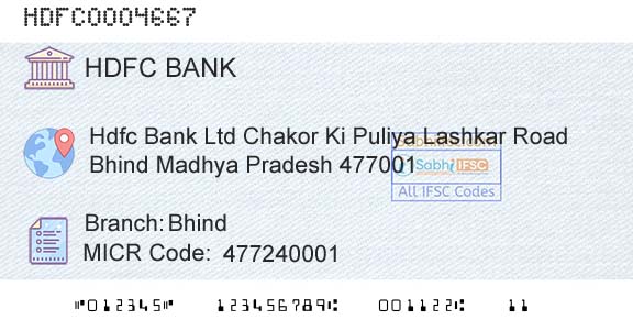 Hdfc Bank BhindBranch 