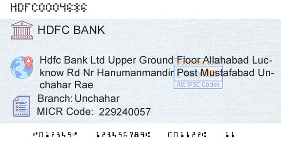 Hdfc Bank UnchaharBranch 