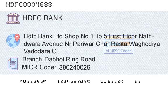 Hdfc Bank Dabhoi Ring RoadBranch 
