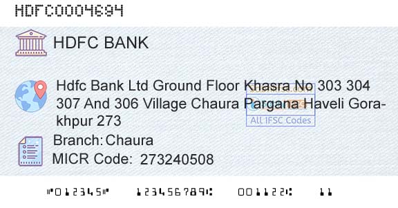 Hdfc Bank ChauraBranch 