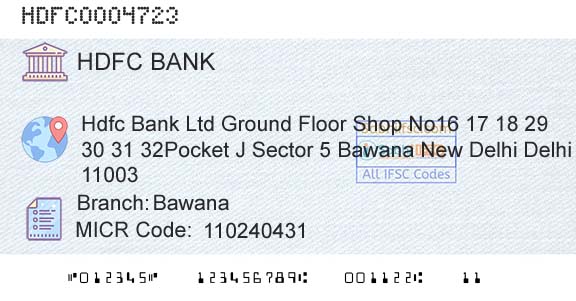 Hdfc Bank BawanaBranch 