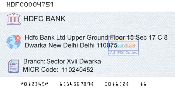 Hdfc Bank Sector Xvii DwarkaBranch 