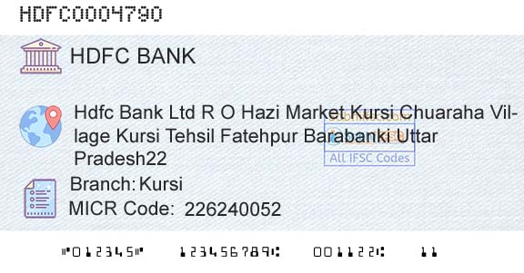 Hdfc Bank KursiBranch 