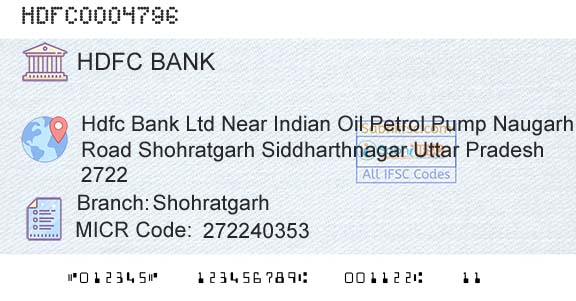 Hdfc Bank ShohratgarhBranch 