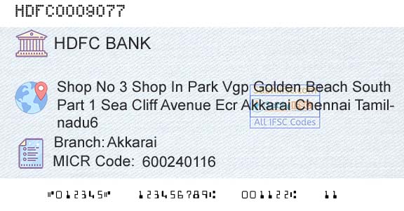 Hdfc Bank AkkaraiBranch 