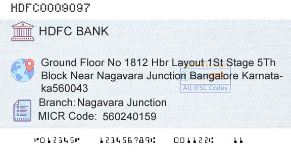 Hdfc Bank Nagavara JunctionBranch 
