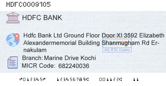 Hdfc Bank Marine Drive KochiBranch 