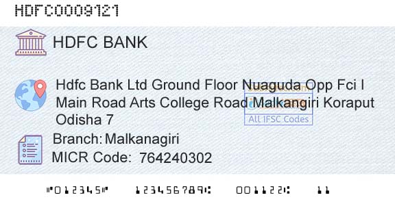 Hdfc Bank MalkanagiriBranch 