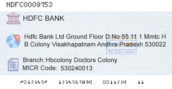 Hdfc Bank Hbcolony Doctors ColonyBranch 