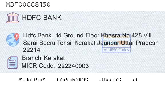 Hdfc Bank KerakatBranch 