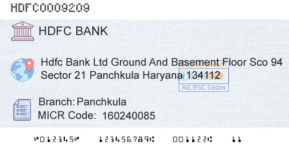 Hdfc Bank PanchkulaBranch 
