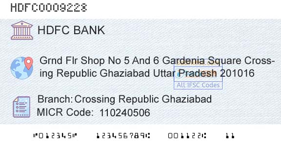Hdfc Bank Crossing Republic GhaziabadBranch 