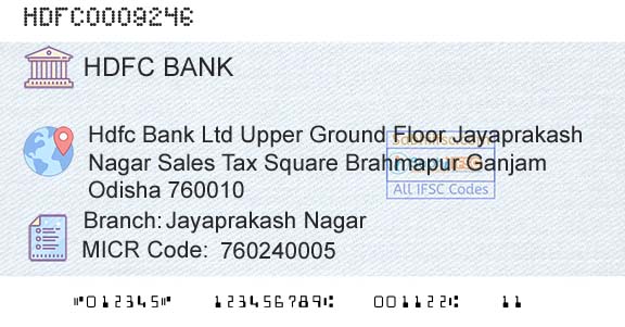 Hdfc Bank Jayaprakash NagarBranch 