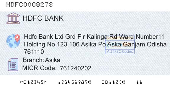 Hdfc Bank AsikaBranch 