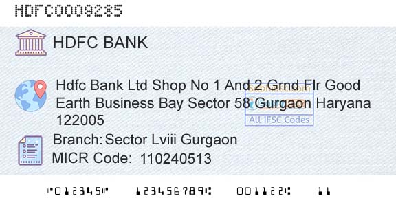 Hdfc Bank Sector Lviii GurgaonBranch 