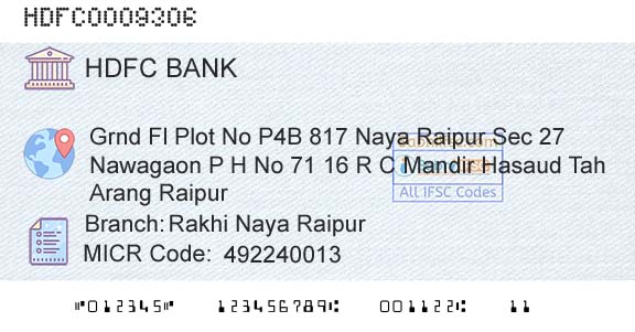 Hdfc Bank Rakhi Naya RaipurBranch 