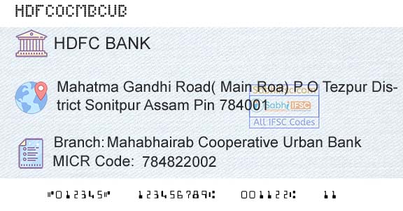 Hdfc Bank Mahabhairab Cooperative Urban BankBranch 