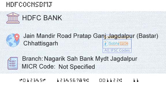 Hdfc Bank Nagarik Sah Bank Mydt JagdalpurBranch 