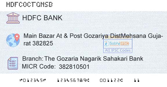Hdfc Bank The Gozaria Nagarik Sahakari BankBranch 