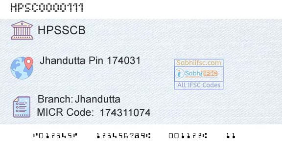 Himachal Pradesh State Cooperative Bank Ltd JhanduttaBranch 
