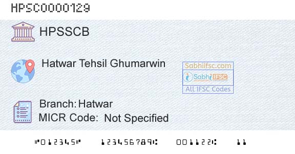 Himachal Pradesh State Cooperative Bank Ltd HatwarBranch 