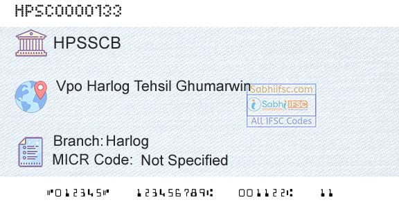 Himachal Pradesh State Cooperative Bank Ltd HarlogBranch 