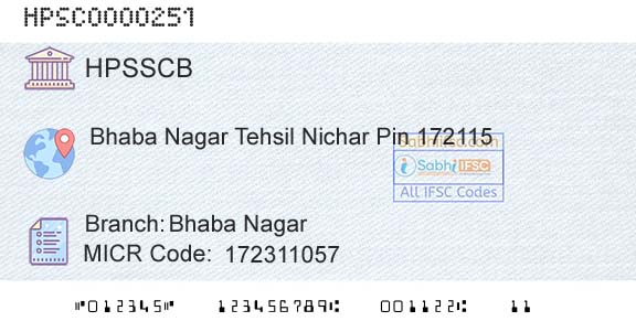 Himachal Pradesh State Cooperative Bank Ltd Bhaba NagarBranch 