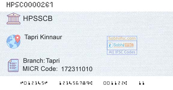 Himachal Pradesh State Cooperative Bank Ltd TapriBranch 