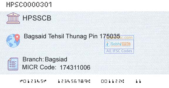Himachal Pradesh State Cooperative Bank Ltd BagsiadBranch 