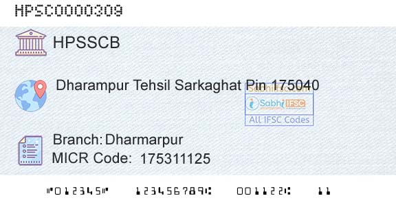 Himachal Pradesh State Cooperative Bank Ltd DharmarpurBranch 