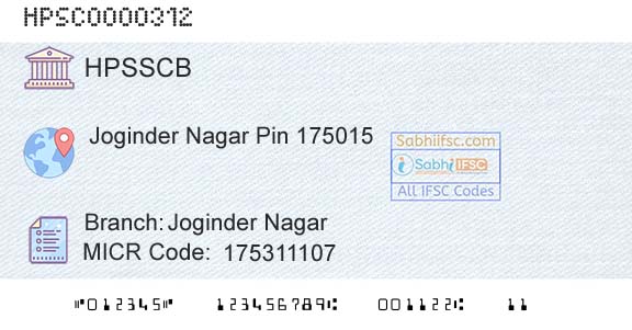 Himachal Pradesh State Cooperative Bank Ltd Joginder NagarBranch 