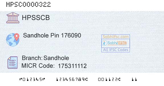 Himachal Pradesh State Cooperative Bank Ltd SandholeBranch 