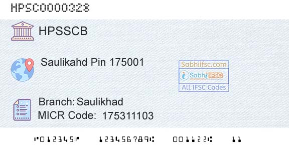 Himachal Pradesh State Cooperative Bank Ltd SaulikhadBranch 
