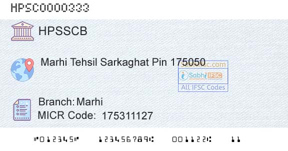 Himachal Pradesh State Cooperative Bank Ltd MarhiBranch 