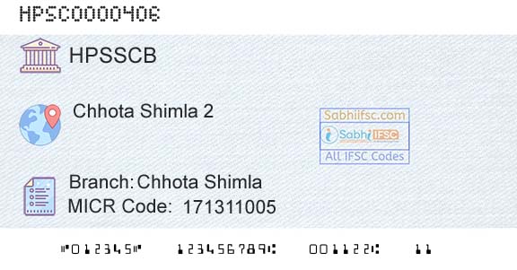Himachal Pradesh State Cooperative Bank Ltd Chhota ShimlaBranch 