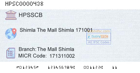 Himachal Pradesh State Cooperative Bank Ltd The Mall ShimlaBranch 