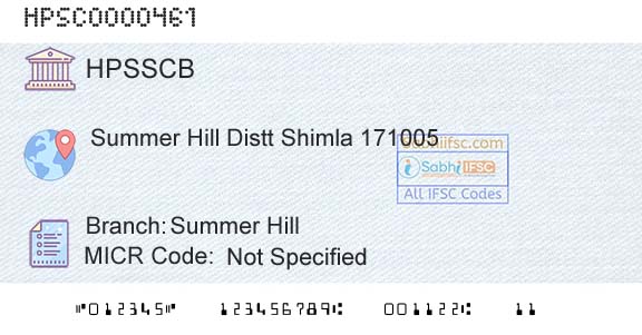 Himachal Pradesh State Cooperative Bank Ltd Summer HillBranch 