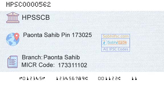 Himachal Pradesh State Cooperative Bank Ltd Paonta SahibBranch 