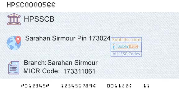 Himachal Pradesh State Cooperative Bank Ltd Sarahan SirmourBranch 