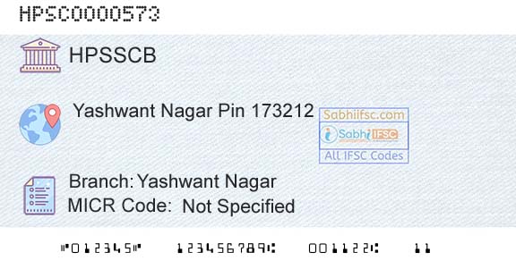 Himachal Pradesh State Cooperative Bank Ltd Yashwant NagarBranch 