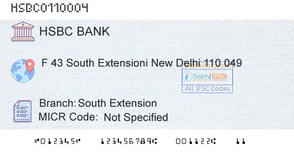 Hsbc Bank South ExtensionBranch 